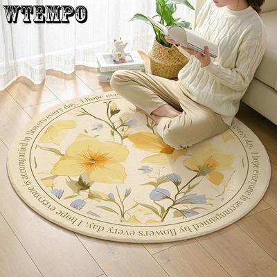 Bedroom Bedside Carpet Children's Mat Circular Dressing Table Carpet Coffee Table Rocking Chair Wear-resistant Floor Mat