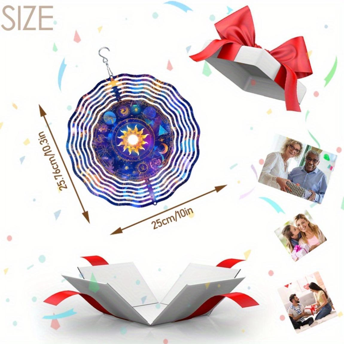 

3D Мандала Флюгер Зодиакальный Узор Вселенной Металлический Ловец Ветра Подвесной Декор для Сада Уличного Двора Искусство Праздничный Подарок