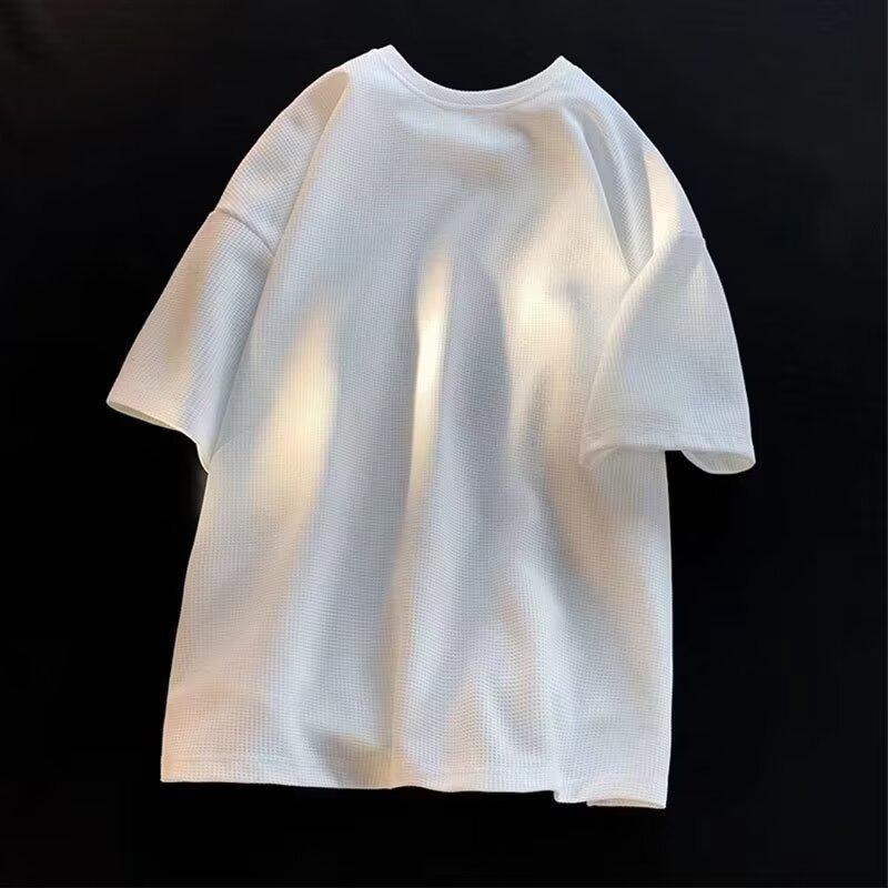 Men's Trendy Solid Color Short Sleeve Loose T-shirt