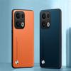 Luxury Vegan PU Leather Business Back Case for Oppo Reno 13 Pro / Reno 13 F Matte Soft Silicone Phone Shell Protection Bumper