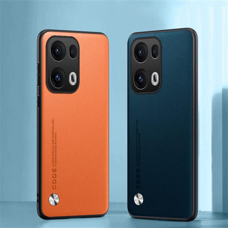Luxury Vegan PU Leather Business Back Case for Oppo Reno 13 Pro / Reno 13 F Matte Soft Silicone Phone Shell Protection Bumper