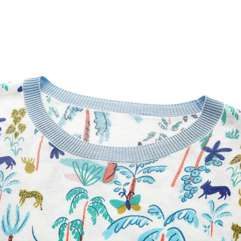 KEMENG BOKA Mulberry Silk Blend Printed Knit T-Shirt