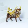 Blucome Handmade Arcylic Flower Cattle Brooches Women Bull Ox Animal New Year Party Brooch Pins Gifts Wholesale