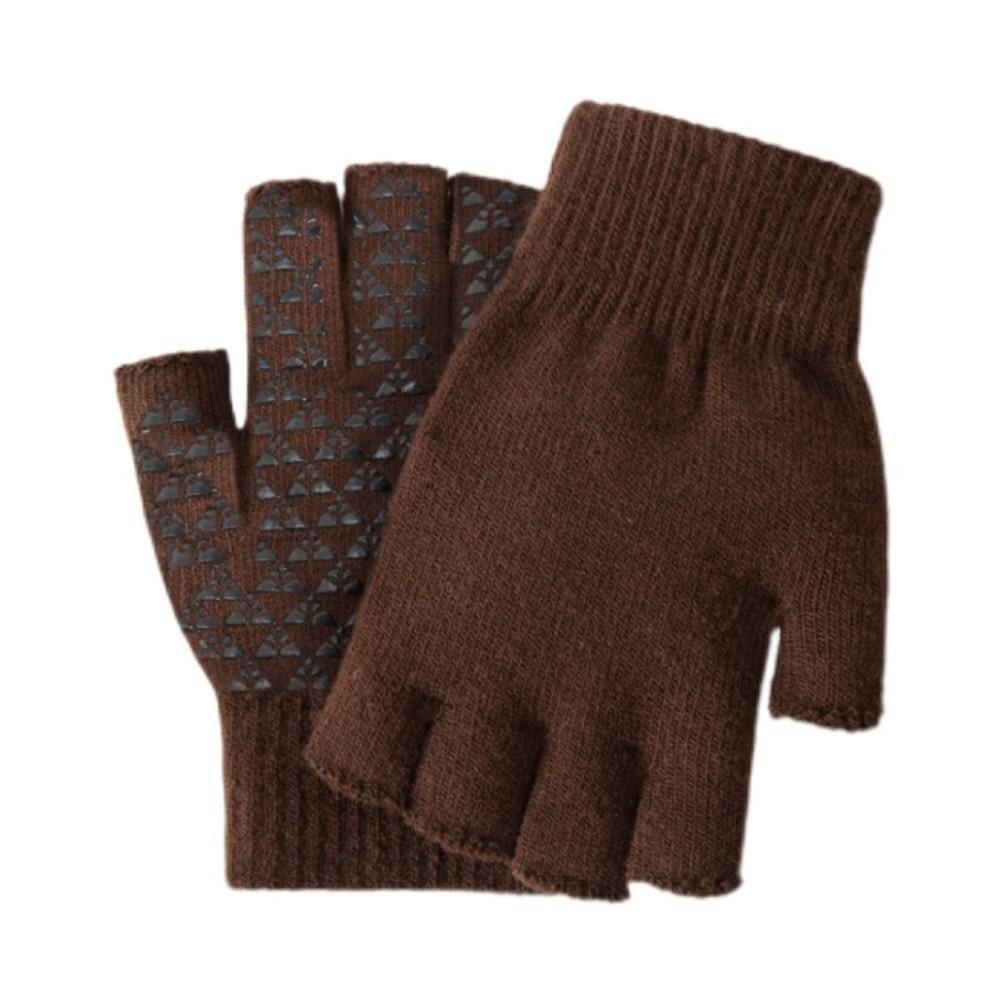 Warm Half Finger Gloves Non-slip Skiing Gloves New Driving Mittens  Unisex