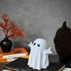 Halloweenská figurka ducha Strašidelná pryskyřičná soška ducha Roztomilé ozdoby ducha Ideální pro vnitřní a verandovou halloweenskou dekoraci Stolní