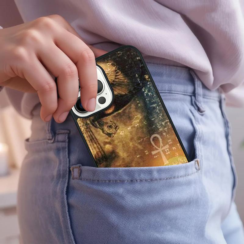 Ancient Egyptian Hieroglyphic Phone Case For iPhone 17 Air 15 16e 14 13 Pro Max Coque 12 11 Pro Max PLUS Cover
