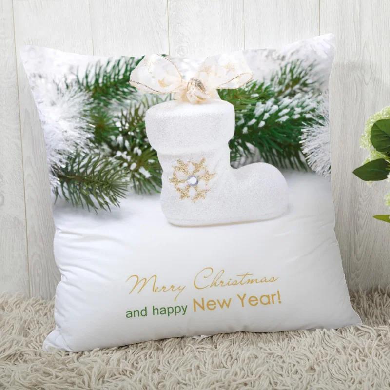 Custom Decorative Pillowcase Christmas Square Zippered Pillow Cover 35X35,40x40,45x45cm(One Side)
