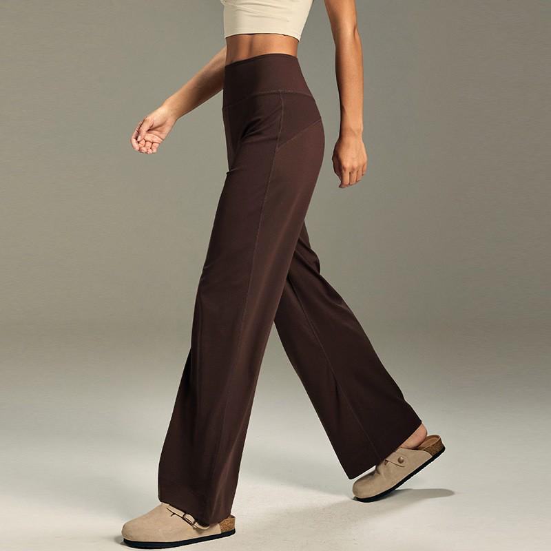 Women's Quick-Dry Wide-Leg Yoga Pants: Elastic, Loose, Floor-Length Fitness & Running Trousers - New Spring Arrival