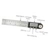 Digital Angle Finder, Stainless Steel Angle Measuring Tool Digital Angle Gauge Electronic Angle Ruler with LCD Display for Woodworking Carpenter Const