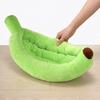 Banana Pet House with Removable Washable Cushion Soft Plush Cat Bed for All Seasons Semi-Enveloping Pet Bed for Cats