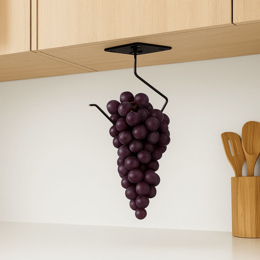 2Pcs Strong Load-bearing Under-Cabinet Banana Hanger Space Saving Kitchen Organizer  Living Room