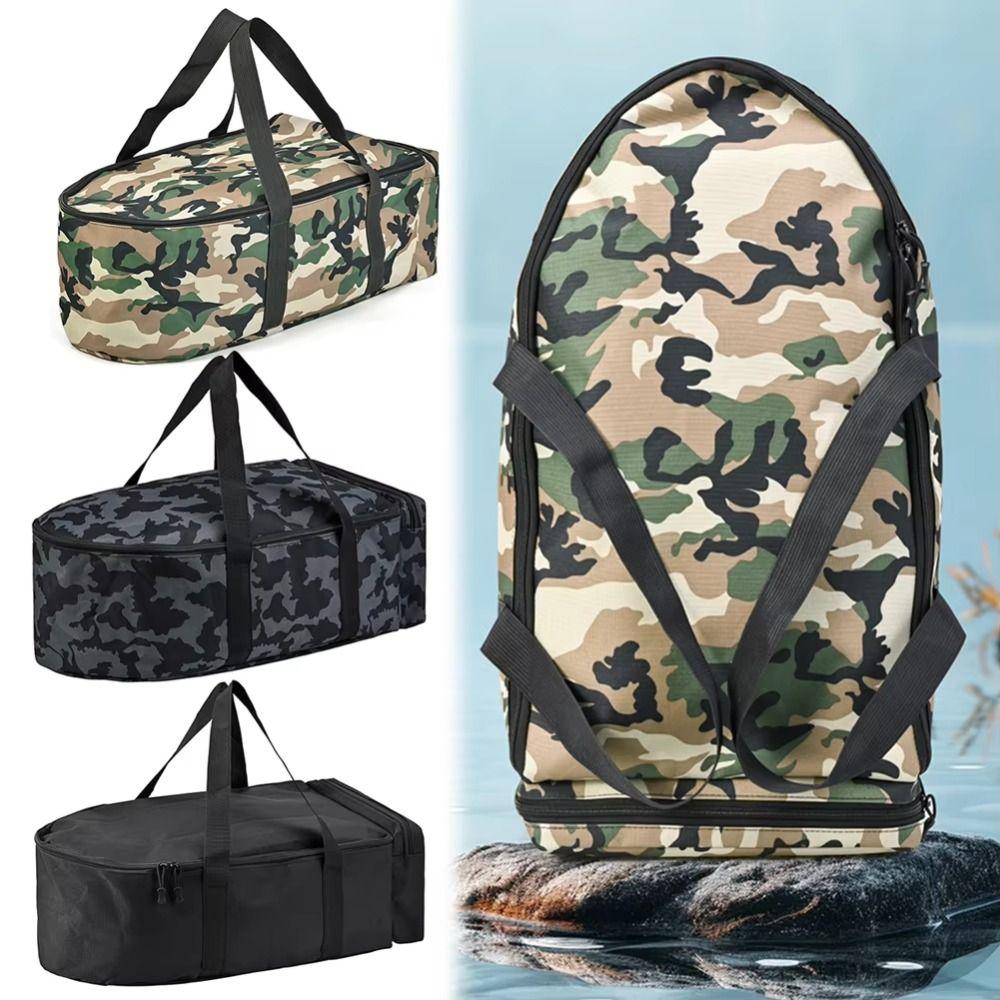 Camouflage Fishing Boat Storage Bag Large Capacity Bait Boat Handbag  Fishing Supplies
