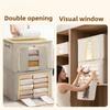 Large Transparent Clothes & Quilt Storage Box - Foldable Oxford Fabric Organizer with Zipper Lid, Space-Saving Household Storage