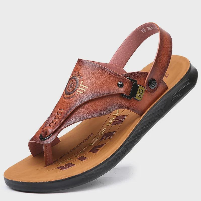 2023 Men’s Summer Non-Slip Flip-Flops: Versatile Casual Beach & Driving Sandals