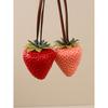 New Creative Simulation Big Strawberry Bag Pendant Personalized Three-dimensional Resin Cute Keychain Bag Accessories Pendant