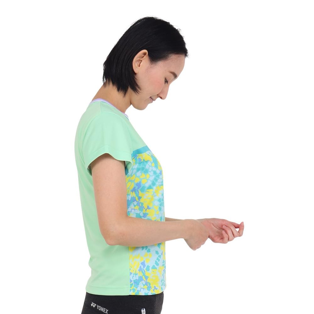 Yonex Short Sleeve Game Pastel Green Size L Women's Shirt, (776),