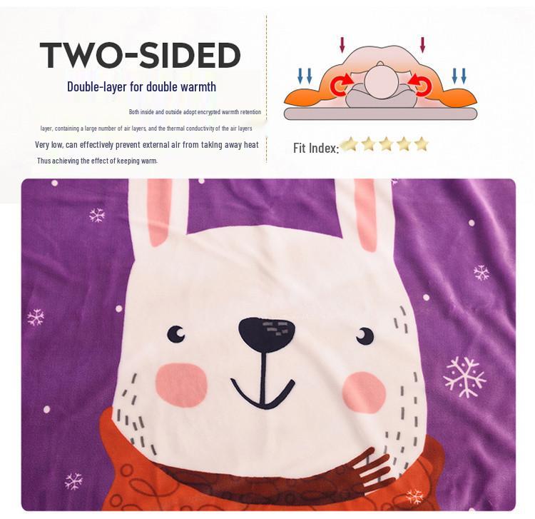 2025 Lambswool Double-Layer Thickened Warm Kids' Cloud Blanket