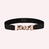 Women's Chain Elastic Adjustment Elastic Snap Buckle Thin Belt Skirt Belt Women's Waist Seal
