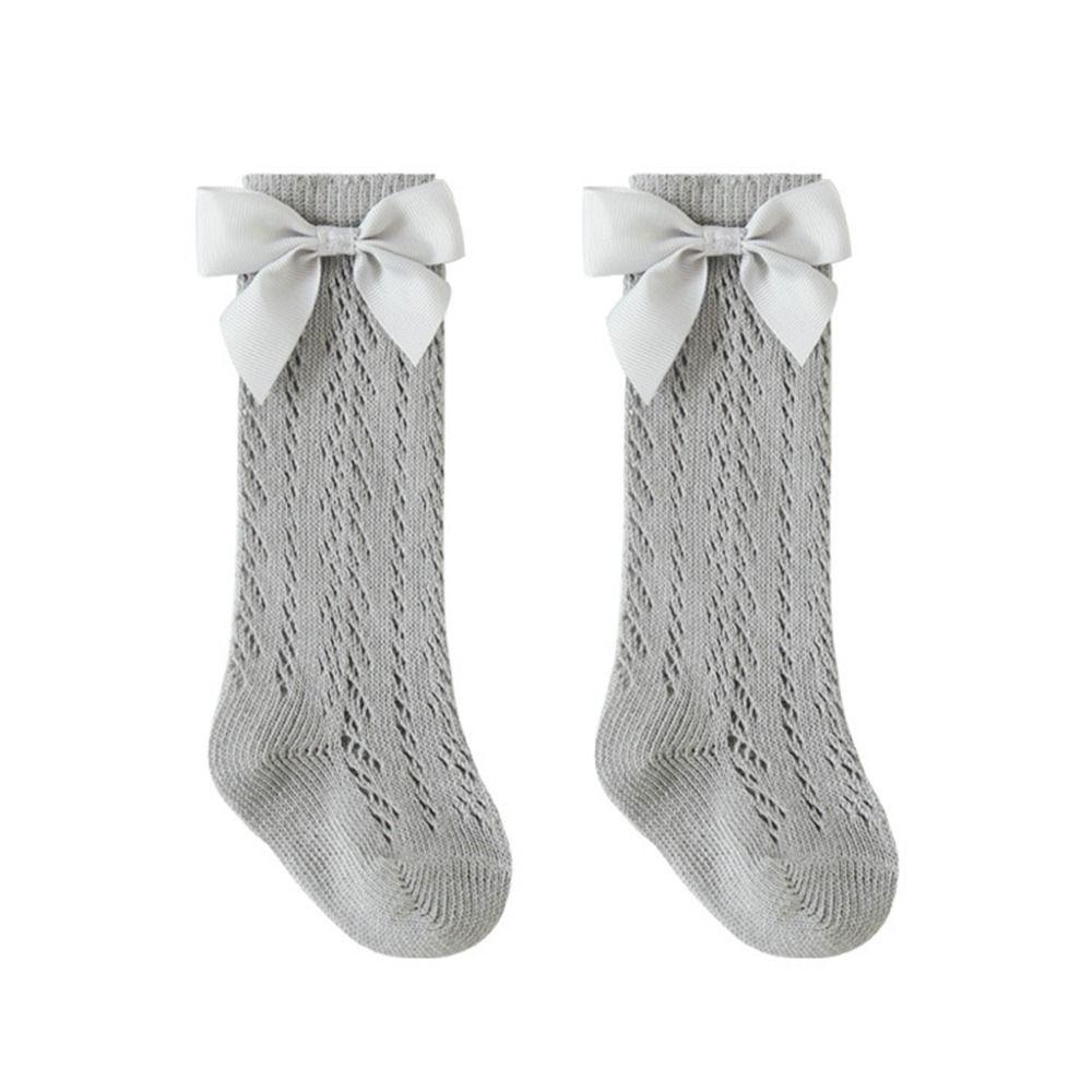 Bowknot Mesh Princess Socks Soft Children Long Tube Socks Stockings Girl's Cotton Socks  Lolita