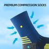 6/5/3 Pairs Men's Athletic Socks Sports Breathable Outdoor Running Compression Socks Cotton Training Long Black Stretch Socks