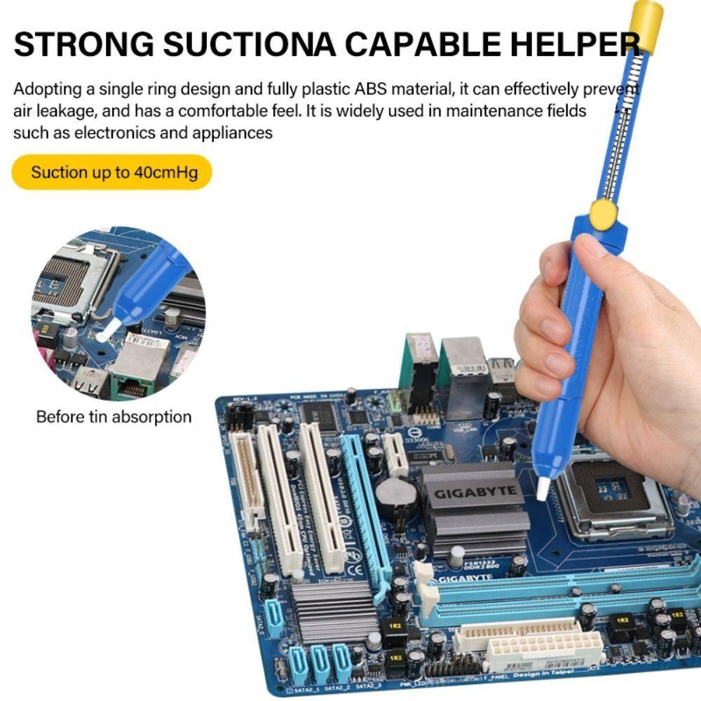 2Pcs Ergonomic Solder Sucker Strong Suction Power Manual Solder Extractor  Welding Hand Tool