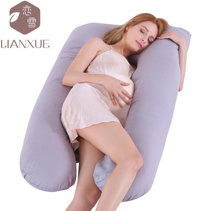 Crystal Velvet U-shaped Pregnancy Pillow Waist Protection Side Sleeping Pillow Breastfeeding Multifunctional Hug Pillow