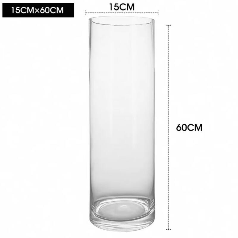 ZISIZ Clear Acrylic Cylinder Flower Vase