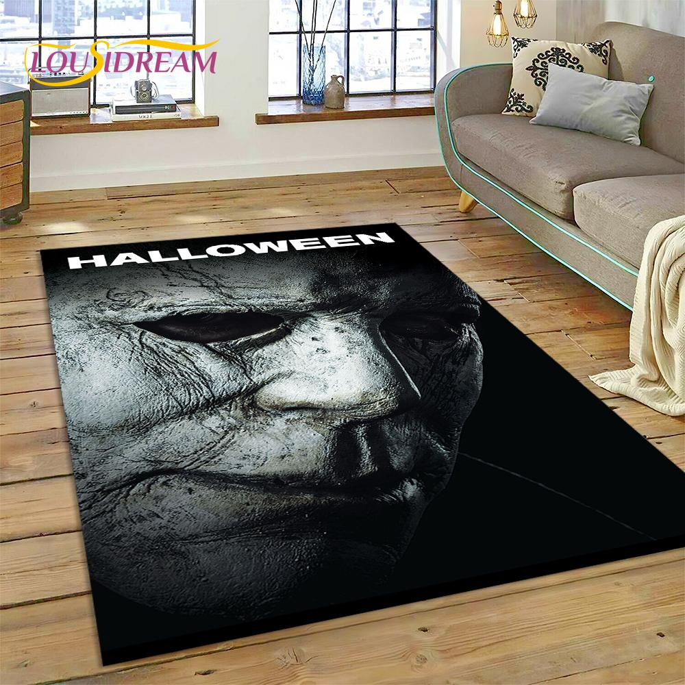 Postava z hororového filmu Chucky Pennywise Halloween Koberec do ložnice obývacího pokoje Dekorace na pohovku Doma Velká dekorativní podlahová rohož