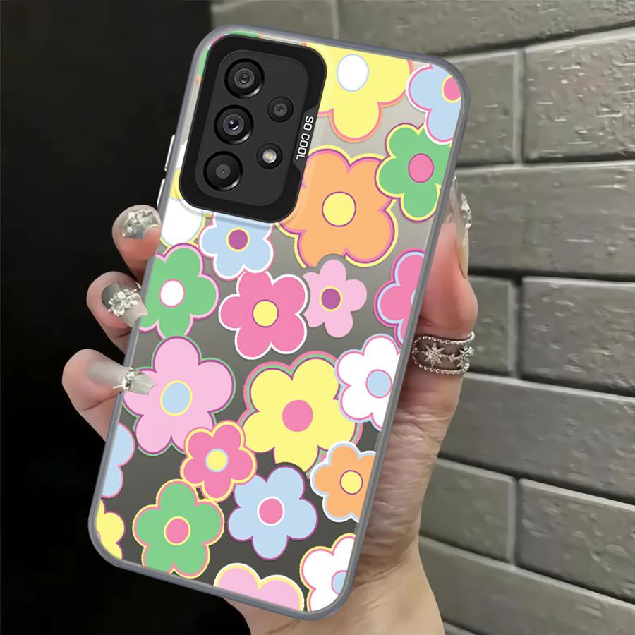 Phone Cover Case for Samsung Galaxy A24 A25 A34 A35 A13 A14 A15 A16 A26 A17 A20s A31 A21s A23 A12 Shell Flower
