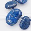 Used X686 Mon Plus Necklace Lapis Lazuli Design Silver Color December Birthstone