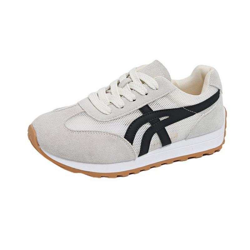 

Тайчжоу женские новые сетчатые дышащие повседневные туфли на толстой подошве со шнуровкой, студенческие спортивные туфли на плоской подошве 40 серый