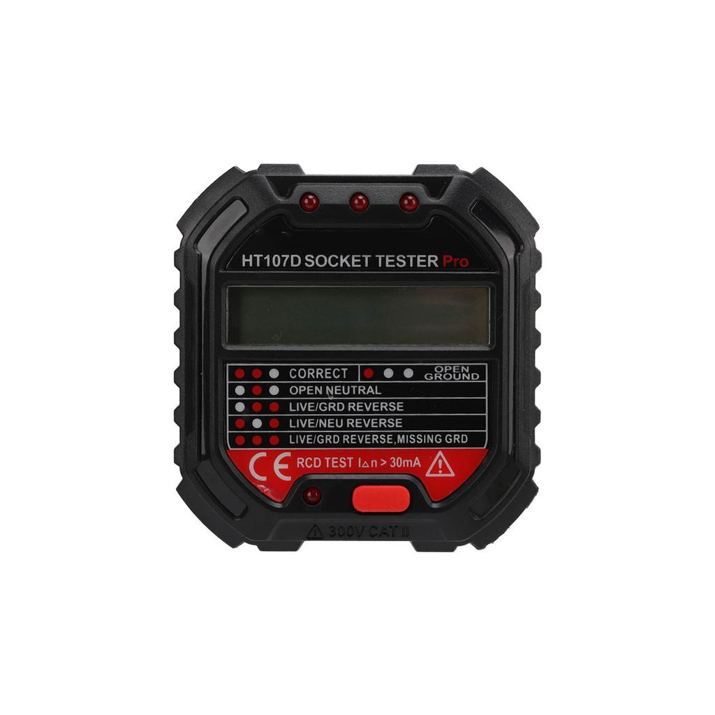 HT107D Multifunctional Socket Tester Digital Display Electrical Ground Wire Detector 45 65Hz