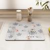 Flower drain mat, kitchen countertop, absorbent quick-drying table mat, bar counter, sink, diatom mud cushion, bowl, drying mat