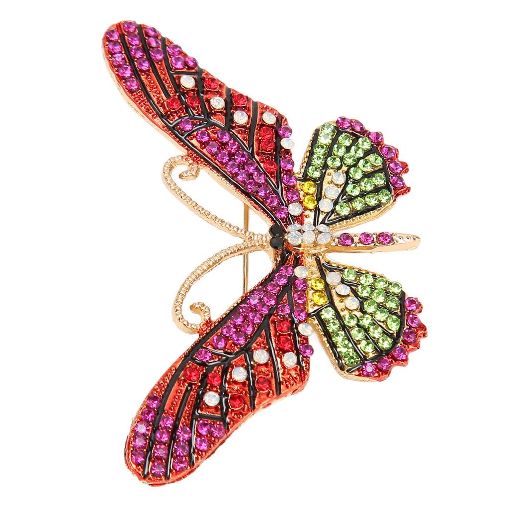 Lila Insektenbrosche Kristall Strass Kleideraccessoire Schmuck Geschenk für Frauen Mädchen Hochzeit Bankett Party