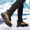Men's Winter High-Top Plush Snow Boots, Size 48 - Warm, Thickened, Cold-Proof, Outdoor Mountaineering Footwear.