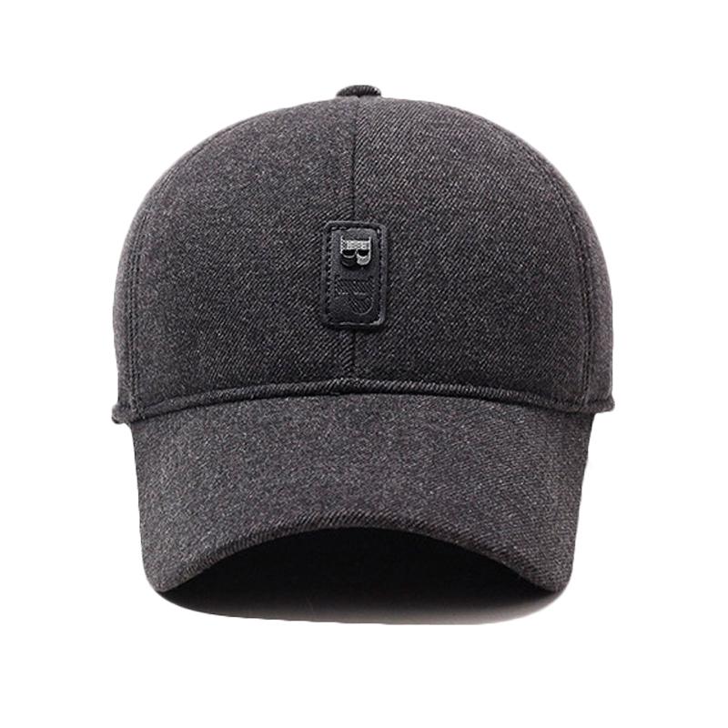 Herren Herbst Winter Baseballmütze Samt Ohrenschutzmütze für Väter mittleren Alters und ältere Väter Warme Mütze