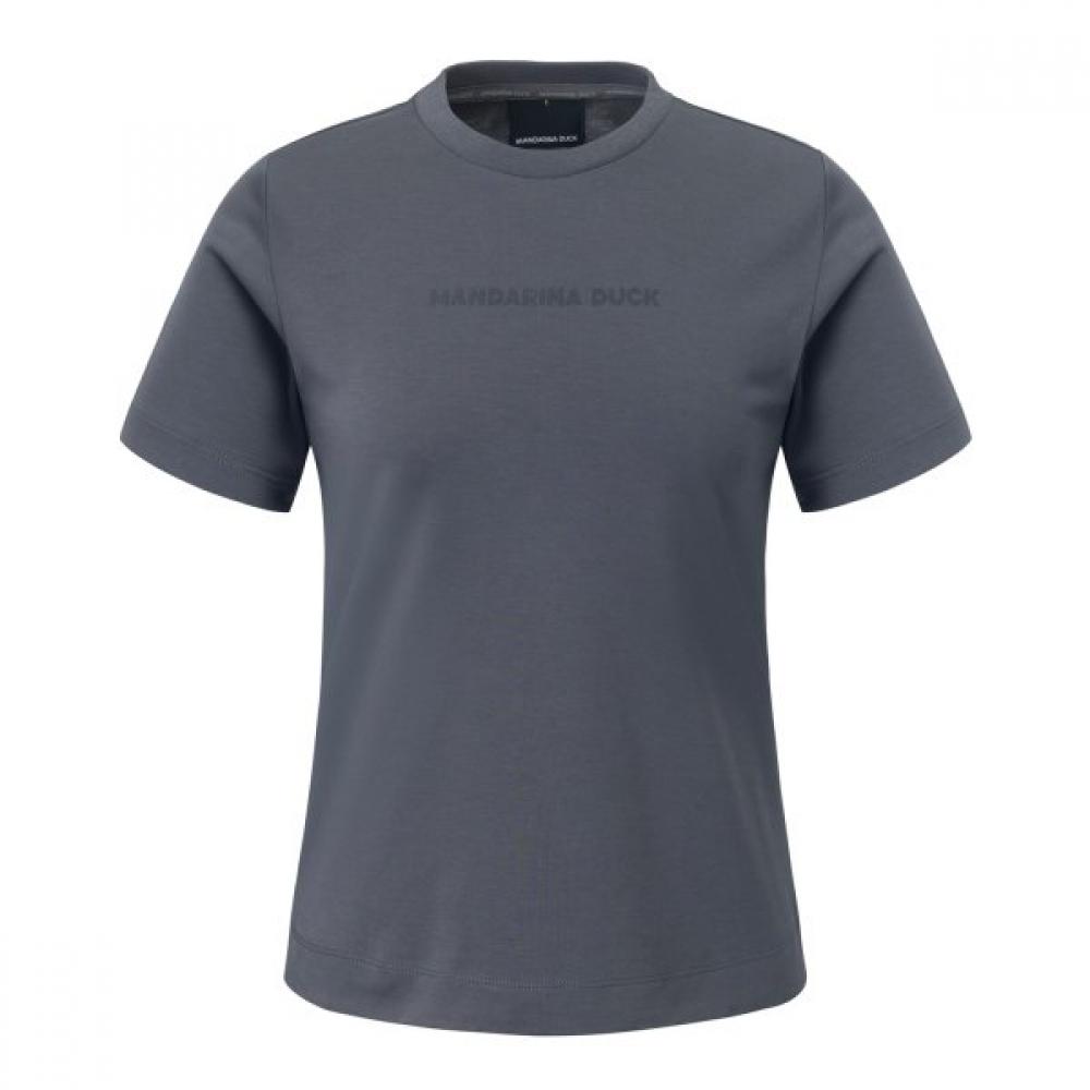 Mandarina Duck Women S baSic T ShirT wiTh cenTer prinT Logo b8S09662 85(S)
