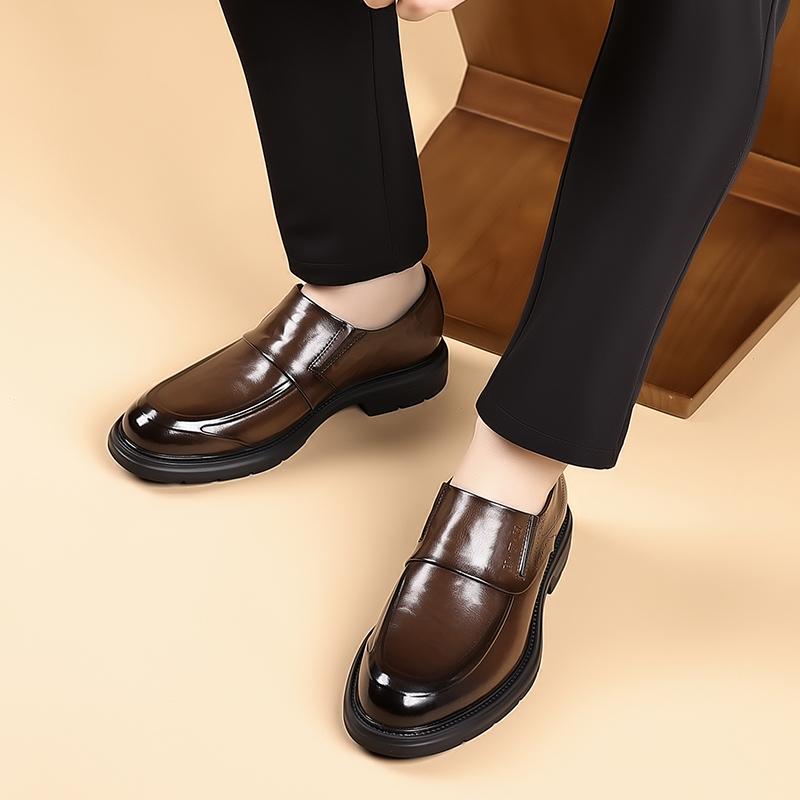Fashion Moccasins Leather Men Casual Shoes Lightweight Dress Shoes  2025 New Mens Loafers Shoes Breathable Dress Slip On Walking Flats