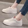 Damen Freizeitschuhe Leder Weiße Schuhe Damen 2025 Neu Atmungsaktive Studenten Board Schuhe Damen Sneaker Weiß