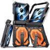 Étui Armure Samsung Galaxy Z Flip 8 avec Support et Protection de Charnière pour MagSafe, Orange