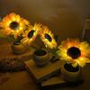 LED Sonnenblume Nachttisch-Nachtlicht: Indoor Touch-Charging Simulationsstrauß für eine warme Atmosphäre