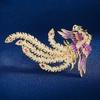 New Chinese Style Phoenix Brooch Suit Cheongsam Accessories Corsage Female Elegance Diamond Animal Pin