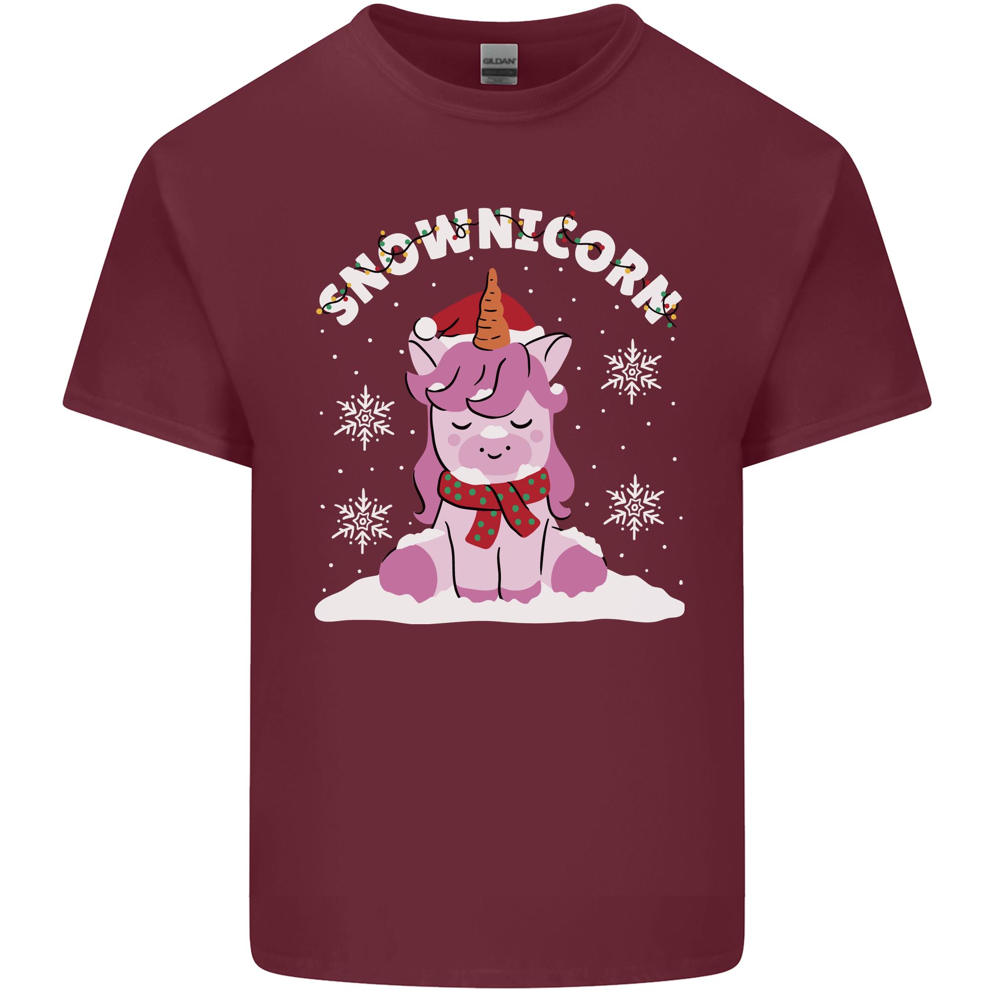 Christmas Snowicorn Funny Xmas Unicorn Unisexs Light Cotton TShirt S