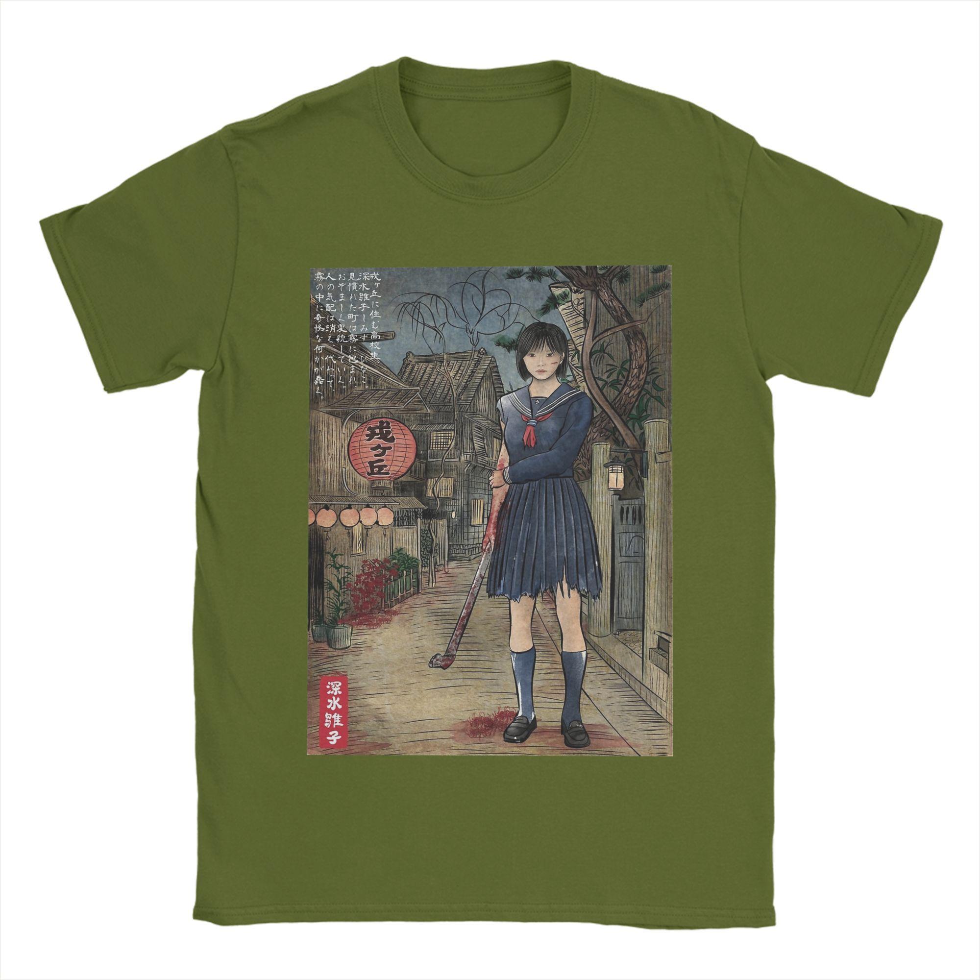 

Men T-Shirt SILENT HILL F Shimizu Hinako Unique Cotton Tees Short Sleeve T Shirts Round Collar Clothes New Arrival 4XL