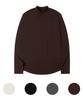 Nodeun Fleece-Lined Body Fit Mock Neck Half Turtleneck Knit - 4 Colors
