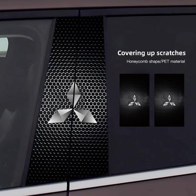 Auto Middenstijl Creatieve Stickers Voor Lancer Ralliart ASX Mirage Pajero Xpander Attrage L200 Eclipse Cross Space