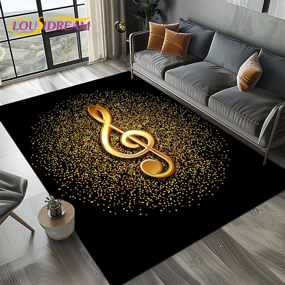 Note Music Colorful Musical Score Cartoon Dream Carpet Rug for Living Room Bedroom Home Sofa Decoration,Kid Non-slip Floor Mat