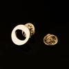 Quality Brass Initial A To Z 26 Letters Pin Golden Color Fashion English Symbol Design Men'S Suit Collar Lapel Brooch Pin