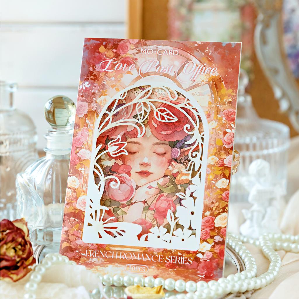 10 Pcs French Romance Series Vintage Material Decorative Paper Diy Diary Album Scrapbooking Material Junk Journal Supplies