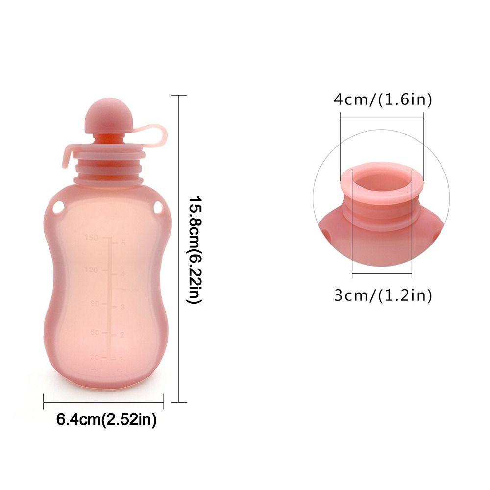 Food-grade Silicone Baby Food Pouches Refillable Baby Bottles Squeezable Pouch Toddler Kids